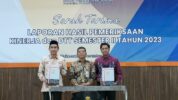 BPK Perwakilan Sulsel Serahkan LHPK Semester II 2023 kepada Pemkot Makassar.(Dok. Pemkot Makassar).