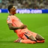 Pemain Barcelona, Marcus Rashford Saat Mencetak Gol ke Gawang Newcastle pada Laga Perdana Liga Champions 2025/2026