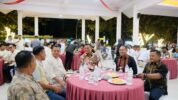 Bupati Bantaeng, Uji Nurdin Saat Menghadiri Welcome Dinner Dalam Rangka Menyambut Atlet Petanque Se-Sulawesi Selatan Pada PORPROV XVII 2025 di Tribun Pantai Seruni, Selasa (30/9/2025).